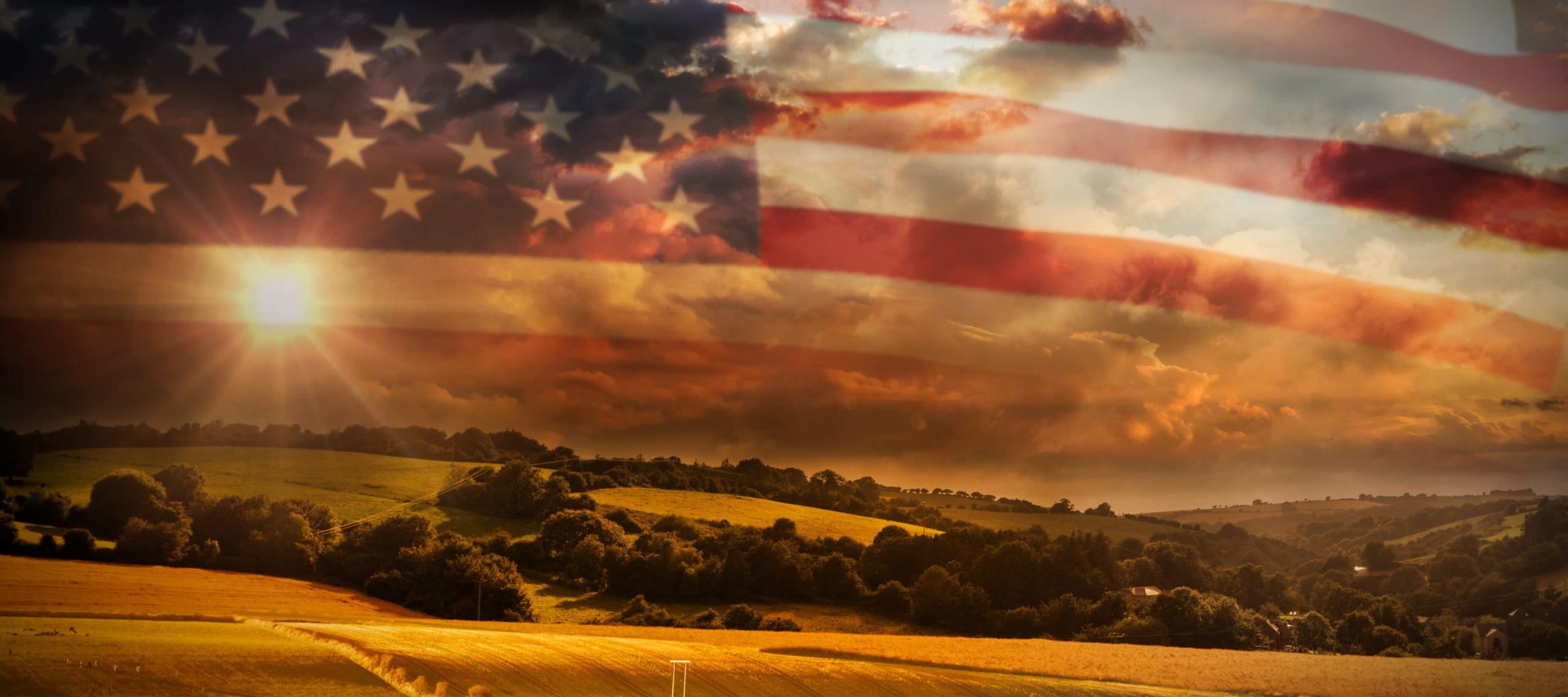 Composite image of close-up of american flag our republic matters